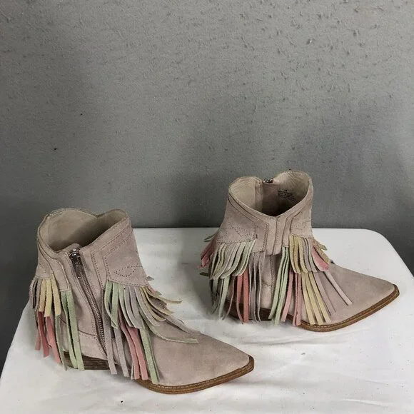 Free People Boots Womens 8 US 38 EU Lawless Fringe Pastel Western Boho Rodeo - Picture 14 of 16